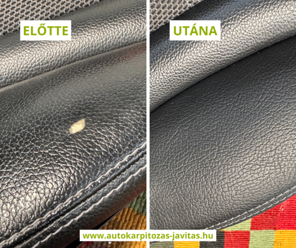Autókárpit javítás - Bőrülés javítás Mercedes-en - Előtte és Utána fotó