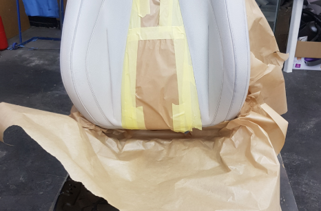 Mercedes autóülés felújítása és bőrfestés